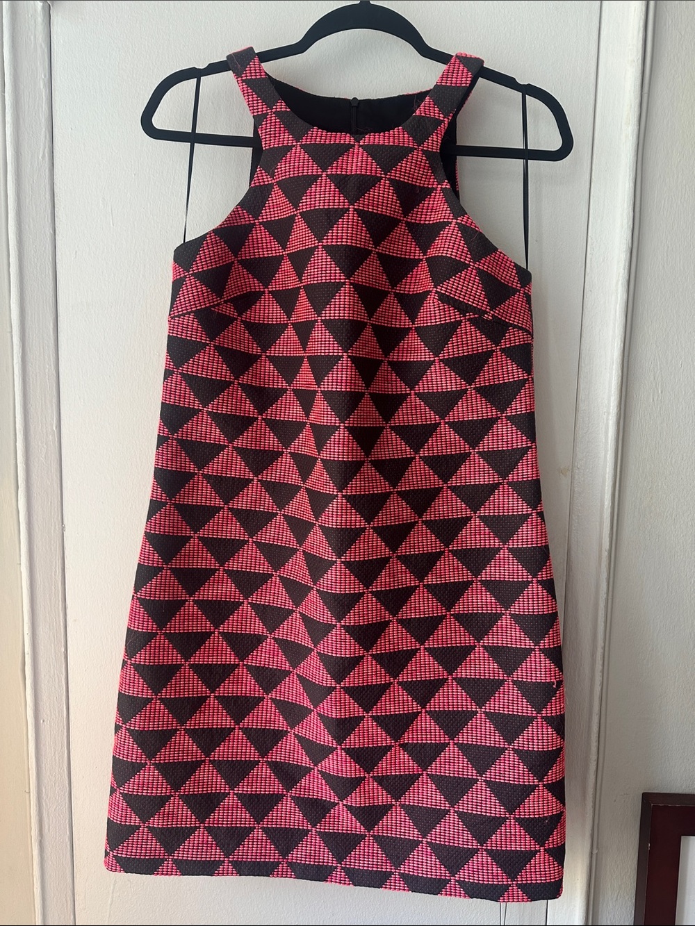 Trina Turk Women’s Black & Pink Geometric Shift Dress sz10
